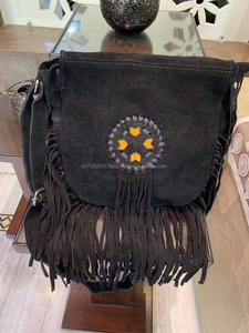 Vente chaude nouvelle mode occidentale sac à bandoulière femmes élégant daim cuir frange à la main petite taille téléphone sac à main en Nylon multi-usage - Product Image 6