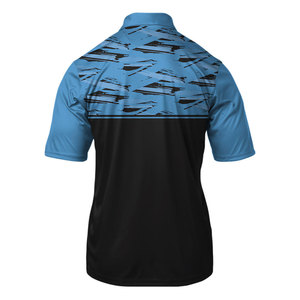 เสื้อโปโลผ้าฝ้ายคุณภาพสูงสีพื้นเรียบแบบคู่  รับทำโลโก้ OEM สำหรับผู้ชาย - Product Image 2