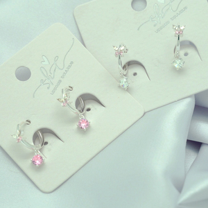 Boucles d'oreilles pendantes en argent sterling 925 avec zircon pour femmes tendance - Cadeau de mariage et de fête - Product Image 6