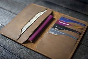 Personalized Leather Passport Wallet, Distressed Travel , <b>Holder</b>, Cover TSR-0011 - Product Image 3