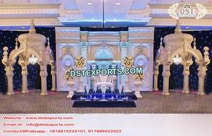 Boda Real Palacio Blanco Escenario Decoración Nueva Última Boda Escenario Decoración Elegante Escenario Blanco DecorationUSA - Product Image 6
