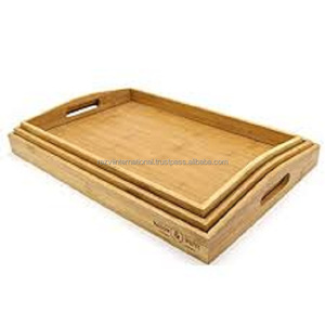 Luxury Home <b>Decor</b> Handmade Polished Finish <b>Wooden</b> Serving <b>Tray</b>-Eco-Friendly Durable Dishwasher Safe Designer Food Serving <b>Tray</b> - Product Image 2