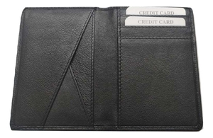 Accessoire de porte-cartes en cuir véritable avec logo personnalisé élégant et motif bonbon pour cartes de visite et de crédit - Product Image 2