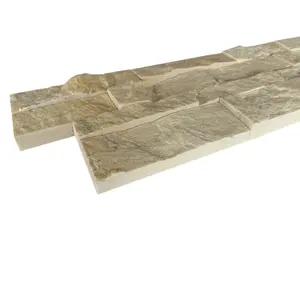 Phong cách hiện đại màu vàng mỏng slab đánh bóng <span class=keywords><strong>Slate</strong></span> chia gạch không-antacid Chống xói mòn hestone m14q 3-năm bảo hành cho nhà bếp - Product Image 1