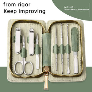 Kit de manucure 8 pièces, haute qualité, en acier inoxydable, coupe-ongles pour femmes, cadeau, utilisé - Product Image 5