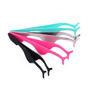 Pinzas de pestañas postizas de oro inoxidable Extensión de pestañas postizas de oro rosa Abrazadera aplicadora multicolor - Product Image 1