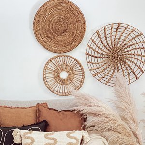 Hot Trend Boho <b>Wall</b> Basket Decor Water Hyacinth Coastal Decor <b>Set</b> <b>of</b> <b>3</b> Woven <b>Wall</b> Decor - Product Image 1