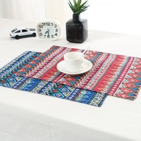 Set de table classique 100% coton biologique certifié GOTS, personnalisable, respectueux de l'environnement, pour la maison, finition excellente, facile à laver