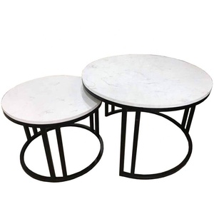 ฐานหินอ่อนทรงกลมธรรมชาติสีเงินสไตล์ยุโรปทันสมัยสำหรับโต๊ะกาแฟ - Product Image 5