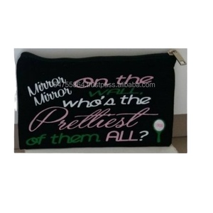 Sac à provisions en toile de coton écologique de qualité supérieure pochettes à cosmétiques avec logo personnalisé trousse de maquillage personnalisée par sérigraphie - Product Image 5