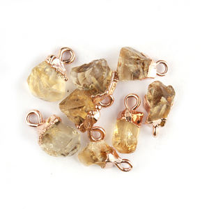 Conectores de fianza única DIY al por mayor, conectores hechos a mano de latón galvanizado en oro rosa para la fabricación de joyas, encontrar fantasía real - Product Image 1