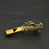 Wostu — pendentif d'écusson en cuivre pur, style rétro, extérieur, survie sauvage, CA004