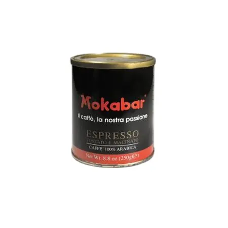 MOKABAR italiano café de alta calidad asado 100% Arabica marrón oscuro Café Moka olla