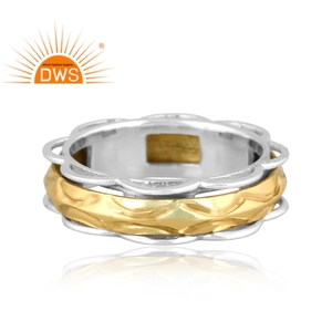 Handmade Design Fine Sterling <b>Silver</b> Unisex <b>Spinner</b> Band <b>Ring</b> <b>Silver</b> Jewelry For Women Gift For Her - Product Image 1