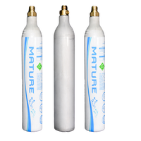 Tanque de CO2 de Alta Presión de Aluminio de 0.6L, Fabricado en Taiwán, con Válvula para Máquina de Refrescos