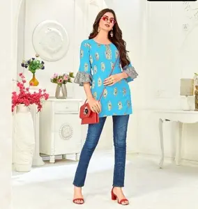 Exclusive New Design of Regular Wear Casual Cotton And Rayon Kurtis For Ladies And Girls Buy Fancy Kurtis From Manufacturer