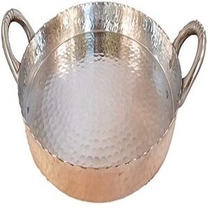 Bandeja para servir alimentos de alta capacidad con asa de latón Desayuno Pasta Servidor de alimentos Venta caliente Hotel Catering Bandeja para servir alimentos - Product Image 1