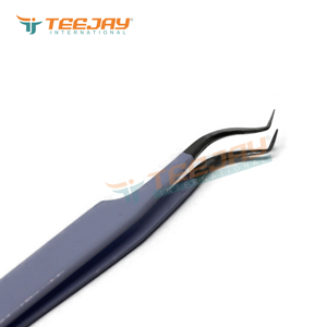 Pinzas para Extensión de Pestañas TEEJAY de Acero Inoxidable Tipo V Curvadas de Alta Calidad, Punta Ultrafina y Suave para Esquinas Internas, Personalizadas - Product Image 6
