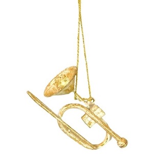 Tuba de Metal con forma de trompeta, ornamento colgante de Navidad, decoración del hogar, árbol de Navidad, gran oferta - Product Image 1