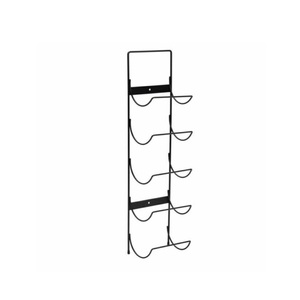 Wine Rack Wall Mounted Wine Bottle Rack Holder Wine Rack <b>Display</b> <b>Shelf</b> Kitchen Shiny Black Polished Bottle Rack Black Polished - Product Image 1
