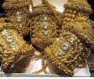 Pochettes à enveloppe en métal de créateur Sacs de soirée pour mariage ou fête avec sac à main et pochette à motifs de pierre - Product Image 4