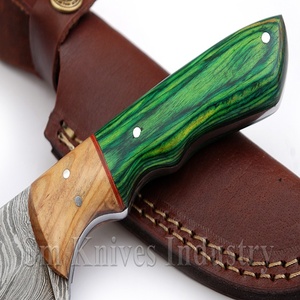 Couteau de chasse et d'abattage industriel en acier Damas de 8 pouces avec bolster personnalisé, qualité OEM (Smk1363), garantie de 3 ans - Product Image 3