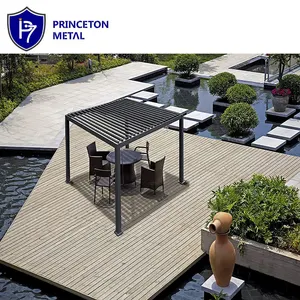 Alongador bioclimático impermeável, faça você mesmo, design moderno do louvor teto gazebo, uso externo, alumínio, pergola