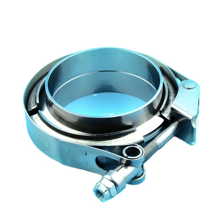 Pince à Bande V En Acier Inox 304 - 76mm - Avec Bride Mâle/femelle - Pour Turbo/échappement