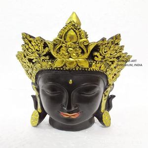 Masques de déesse indienne en polyrésine sculptée taradevi tentures murales masque décoratif en résine tentures murales tentures de masque en résine faites à la main - Product Image 1