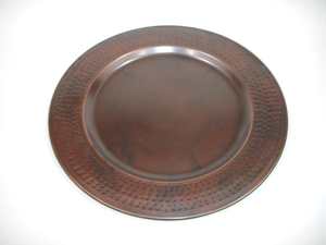 Bordure festonnée en laiton chaud brillant plaque de chargeur ronde polonaise luxe Offre Spéciale martelé brillant polonais Sq. Plateau rectangulaire/rond - Product Image 3