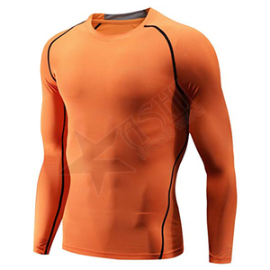 Vente en gros de rashguards MMA personnalisés pas chers pour hommes, manches longues, respirants, séchage rapide, design imprimé par sublimation, vêtements de sport toutes saisons - Product Image 3