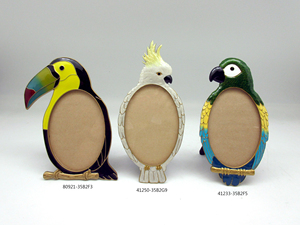 DECORACIÓN DEL HOGAR PÁJARO DE TUCÁN ALEACIÓN DE ZINC PINTADO MARCO DE FOTOS DE 3,5x5" - Product Image 4