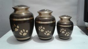 High Quality Brown and Gold Radiance Brass Cremation <b>Urn</b> <b>for</b> Human <b>Ashes</b> | American Style Memorial Funeral <b>Urn</b> | Premium Decor - Product Image 2