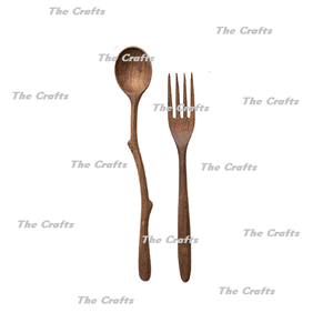 Ensemble de cuillères à servir en bois de couleur brune pour la maison, l'hôtel et la cuisine des restaurants - Product Image 1