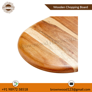 Ensemble de 2 planches à découper en bois d'acacia faites à la main, planche à pizza de service à découper au design personnalisé pour la cuisine à bas prix - Product Image 5