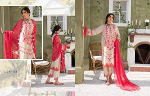 Salwar Kameez en coton pour femmes, brodé, design Faisalabad, pour l'été et les journées chaudes - Product Image 2