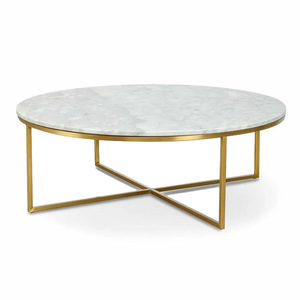 Vente en gros Table basse de haute qualité artisanale avec dessus en marbre et support en métal pour la décoration intérieure - Product Image 4