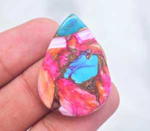 Spiny-gemas sueltas de Oya y morado, con cabujón de color turquesa, rosa, espinoso, púrpura - Product Image 4