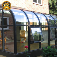 Usine directe personnalisé système de contrôle intelligent européen en aluminium bricolage maison véranda véranda solarium jardin en verre Low-E
