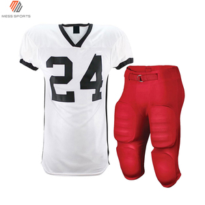 Ensemble d'uniforme de football américain à rayures violettes et noires, maillot sans manches à col en V en mesh avec le numéro 48 et pantalon de protection - Product Image 4