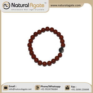 Bijoux de mode les plus vendus Bracelets de pierres précieuses en jaspe rouge faits à la main Reiki à vendre au fournisseur en vrac - Product Image 6