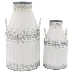 Galvanized Planter Wedding Decorative Set of Two Rustic Handmade Designer Wholesale Flower <b>Pot</b> Fancy Flower <b>Holder</b> - Product Image 1