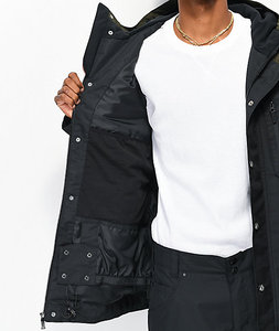 Chaqueta de esquí de invierno impermeable negra para hombre, para snowboard, lona transpirable, a prueba de viento, ropa sólida para exteriores para adultos, caza - Product Image 6