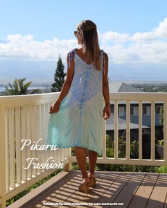 Vestido de playa sin mangas Tie Dye para mujer, vestido suave colorido de excelente calidad, estilo envolvente, solicite su número de modelo - Product Image 3