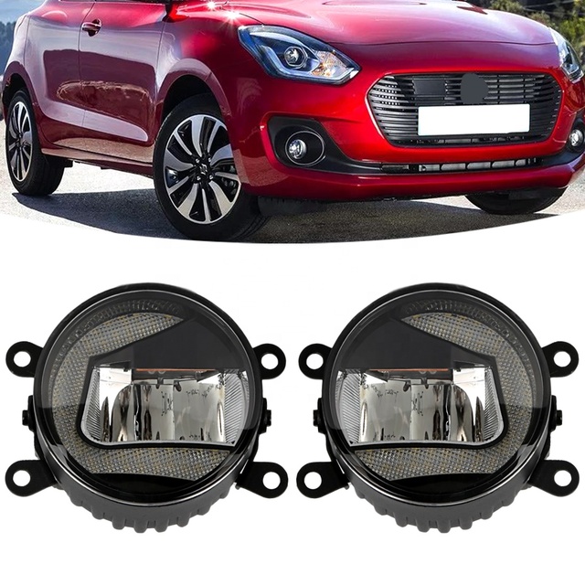 2 in 1 White DRL LED Daytime Running Light + Front Fog Lamps Kit for Mitsubishi Ford Suzuki ISUZU