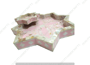 Bandejas de Servicio de Nácar al por Mayor con Base de Madera, Tamaño Personalizable, Certificación EPCH, Calidad India para Hoteles y Restaurantes - Product Image 6