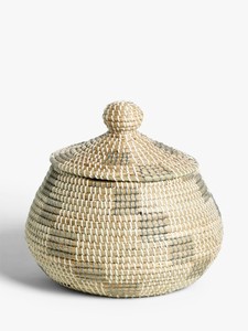 En gros Tissés À La Main Naturelle Herbiers Panier Avec Couvercle de Haute Qualité Au Vietnam - Product Image 2