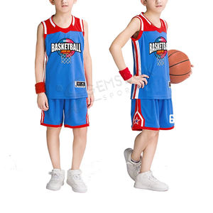 Wholesale Custom <b>Kids</b> <b>Basketball</b> Uniform Sets Comfortable Customized <b>Basketball</b> Wear Printed Technics Latest Design - Product Image 3