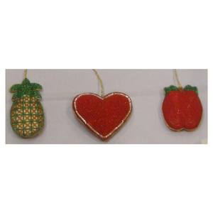 Christmas Hanging Decoration Fruit & Heart Shape Ornament - Product Image 1