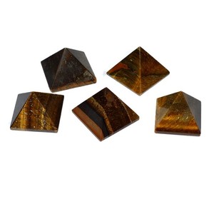 Petites pyramides en œil de tigre en ligne |   Fournisseur de petites pyramides en œil de tigre |   Petites pyramides en œil de tigre à vendre, cristal de guérison - Product Image 1